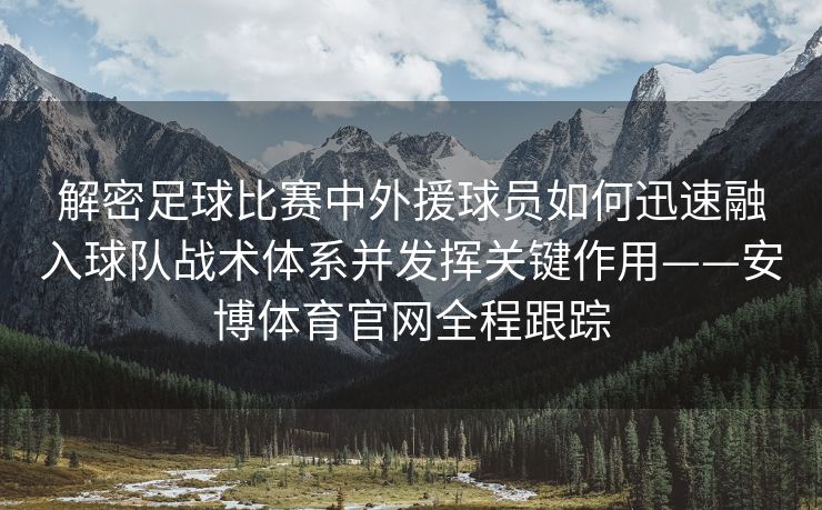 解密足球比赛中外援球员如何迅速融入球队战术体系并发挥关键作用——安博体育官网全程跟踪  第1张